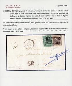 1859 - Lettera da Modena per ... 