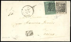 1859 - Lettera da Modena per Torino del ... 