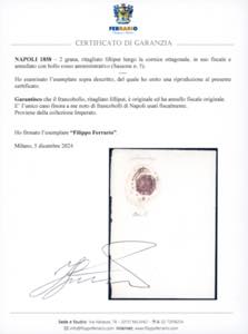 1858 - 2 grana, ritagliato ... 