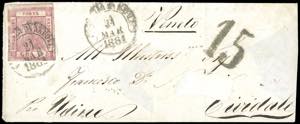 1861 - Lettera da Napoli a Cividale del ... 