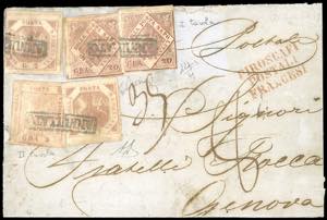 1859 - 20 grana rosa brunastro, I tavola, ... 