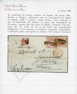 FALSI PER POSTA 1860 - 20 grana ... 