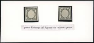 1861 - 5 grana, prova di stampa in ... 