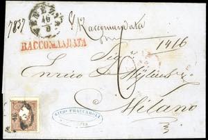 1860 - 10 soldi bruno, II tipo (31), un ... 