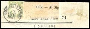 1861 - 1/2 tornese verde giallo chiaro ... 
