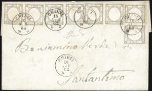 1862 - 1/2 grano grigio bruno (18a), quattro ... 