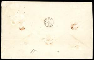 1862 - 2 grana azzurro, striscia ... 