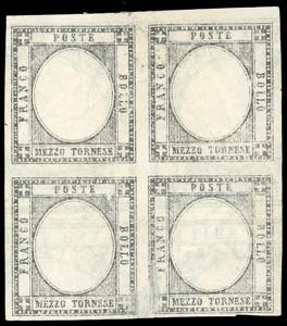 PROVE 1861 - 1/2 tornese, prova di macchina ... 