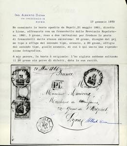 1861 - 20 grana giallo arancio, 10 ... 