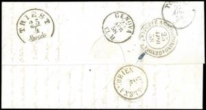 1858 - Lettera non affrancata da ... 