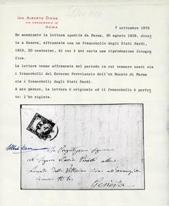 1859 - Lettera da Parma a Genova ... 