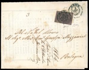 1853 - 1 baj verde grigiastro (2), blocco di ... 