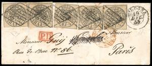 1855 - 4 baj bruno grigio chiaro, stampa con ... 