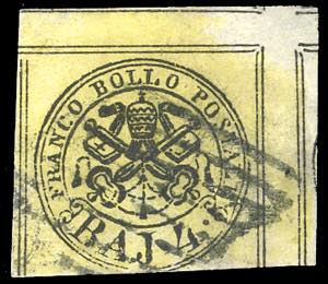 1864 - 4 baj giallo (5A), esemplare con ... 