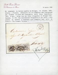 1855 - 8 baj bianco, falso per ... 