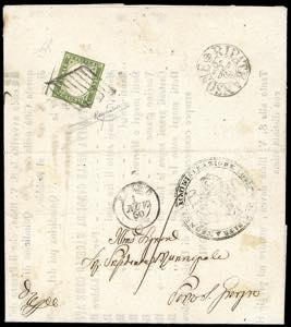 1860 - 5 cent. verde oliva chiaro IV ... 