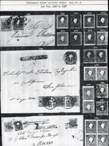 1858 - 10 cent. nero, carta a ... 