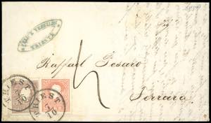 INCOMING MAIL AUSTRIA 1859 - Fresca lettera ... 