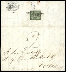 1859 - Lettera di doppio porto, in porto ... 