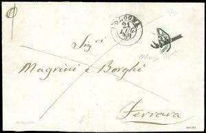 1859 - Lettera da Bologna a Ferrara del ... 
