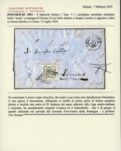 1859 - 8 baj bianco (9), perfetto, ... 