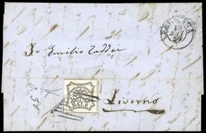 1859 - 8 baj bianco (9), perfetto, su ... 