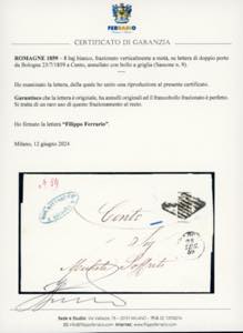 1859 - 8 baj bianco, frazionato ... 