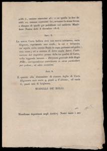 1819 - Manifesto camerale del ... 