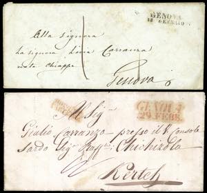 1848 - Lettera prefilatelica da Genova ... 