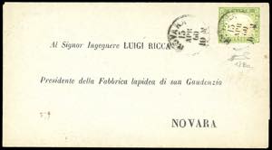 1860 - 5 cent. verde giallo (13Ba), ... 