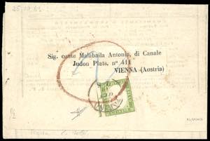 1861- Circolare a stampa, da Torino a ... 