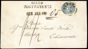 1864 - 10 soldi azzurro, dent. 9 1/2 (44), ... 