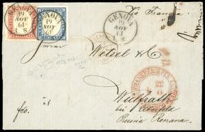 1861 - Lettera da Genova per Wuelfrath ... 