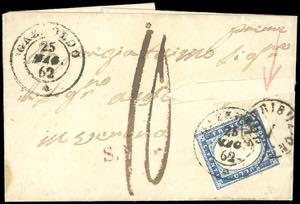 1862 - Lettera da Gazoldo (Mantova) a Verona ... 