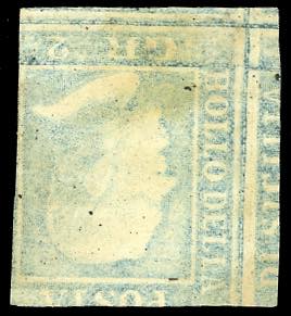 1859 - 2 grana azzurro chiaro, II ... 