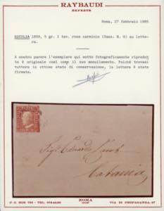 1859 - 5 grana rosa carminio, I ... 