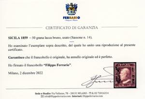 1859 - 50 grana lacca bruno (14), ... 