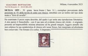 1859 - 50 grana lacca bruno, ... 