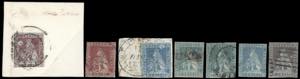 1851 - Sette esemplari della I emissione, ... 