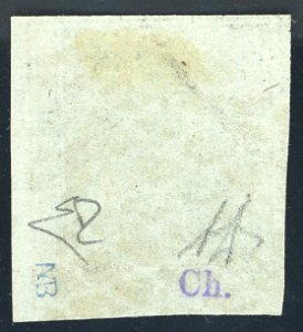 1851 - 1 quattrino nero su grigio ... 