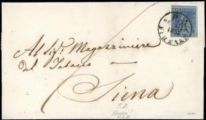 1853 - 2 crazie azzurro grigio su azzurro ... 