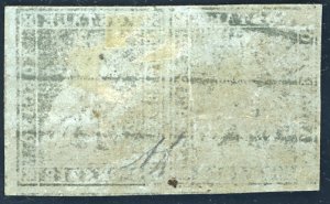 1851 - 4 crazie verde azzurro su ... 