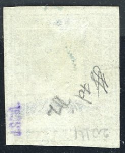 1851 - 6 crazie azzurro su grigio ... 