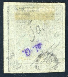 1851 - 9 crazie bruno violaceo su ... 