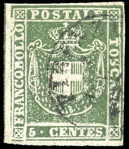 GOVERNO PROVVISORIO 1860 - 5 cent. verde, ... 