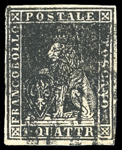 1857 - 1 quattrino nero, II emissione (10), ... 