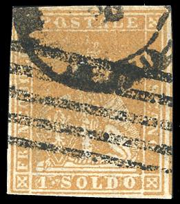 1857 - 1 soldo ocra, II emissione (11), ... 