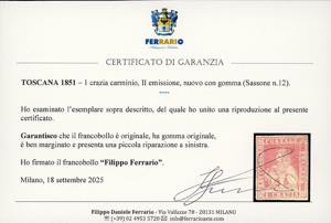 1857 - 1 crazia carminio, II ... 