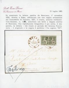 1859 - Lettera da Manciano per ... 