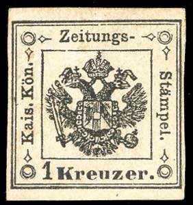 1859 - 1 kr. nero (2), nuovo, gomma ... 